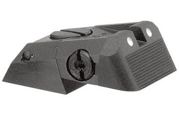 Image of Kensight DAS 1911 Defense Adjustable Rear Sight White Dot with Serrated Blade, Black, 860-678