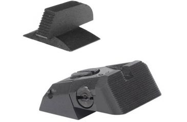 Image of Kensight DAS 1911 Defense Adjustable Rear Sight with Serrated Blade and Serrated 0.200in Front Sight, Black, 960-618