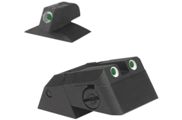 Image of Kensight DAS Serrated Blade Adjustable Rear 1911 Night Sight, Serrated Blade, Tritium w/White Outlines, Black, 970-636