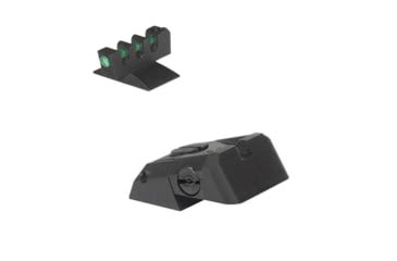 Image of Kensight DAS Serrated Blade Fiber Optic Adjustable Rear 1911 Sight, Black, 940-618