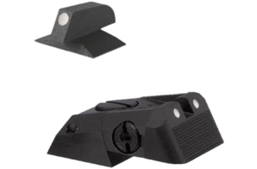 Image of Kensight DAS Serrated Blade w/Artic White Dots Adjustable Rear 1911 Sight, Black, 970-678