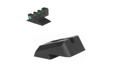 Image of Kensight DFS Serrated Blade Fiber Optic Fixed Rear 1911 Sight, Black, 940-621