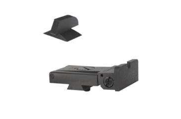Image of Kensight Kimber Adjustable Target 1911 Rear Sight, Fully Serrated Sight Blade, Fits Kimber 1911s with Factory Adjustable Sight Cut 1911 Dovetail Front Sight, Serrated Blade / 0.200in Tall, Contoured Profile, Black, 970063