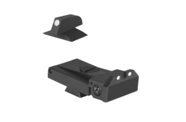 Image of Kensight LPA TRT Arctic White Dot Serrated Beveled Blade Adjustable Target 1911 Rear Sight, Black, 970-056