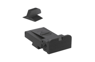 Image of Kensight LPA TRT Rounded Serrated Blade, Adjustable Target 1911 Rear Sight, w/ 0.200in Tall, Serrated 1911 Front Sight, Contoured Profile, Black, 970053