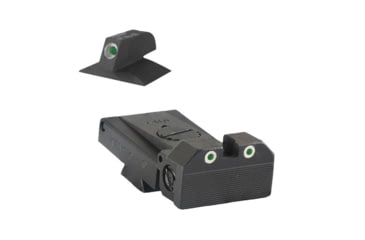 Image of Kensight LPA TRT Contoured Profile Serrated Beveled Blade Tritium Adjustable Rear Night Sight, Black, 970-255