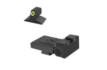 Image of Kensight LPA TRT Serrated Rounded Blade Tritium Adjustable Rear Night Sight, Green, 990-253