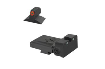 Image of Kensight LPA TRT Serrated Rounded Blade Tritium Adjustable Rear Night Sight, Orange, 980-253