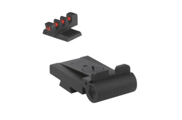 Image of Kensight Rollo 1911 Low-Profile Fiber Optic Flat Base Adjustable Combat Sight Set, Black, 930-008