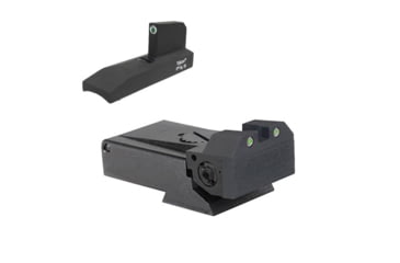 Image of Kensight Ruger MKII, MKIII &amp; MKIV Adjustable Target Rear Tritium Night Sight Set w/Beveled Blade, Black, 960-995