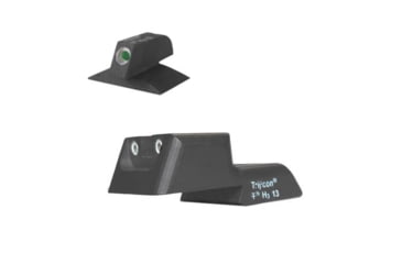 Image of Kensight SLAM Fixed Rear 1911 Night Sight, One-Handed Cocking/Cycling of Slide, Recessed Blade, Tritium w/White Outlines, Fits Novak Sight Dovetail w/ 0.160in Tall, Contoured Profile, Black, 970668