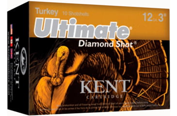 Image of Kent Cartridge Ultimate Turkey Diamond Shot 12 Gauge 1 3/4oz 3in 5 Shot Shotgun Ammo, 10 Rounds, C123TK50-5