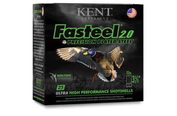 Image of Kent Cartridge Fasteel + 12 Gauge 1.25 oz 3in 4x6 Centerfire Shotgun Ammo, 25 Rounds, K123FSP36-4X6