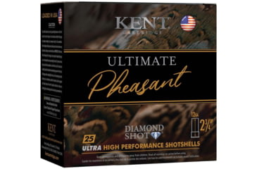Image of Kent Cartridge Ultimate Pheasant 12 Gauge 1 3/8oz 2 3/4in Shotgun Ammo, 4x6 Shot, 25 Rounds, K12UPH40-4X6