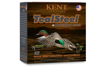 Image of Kent Cartridge Teal Steel Shotshells 12 Gauge 1-1/4oz 3in 6 Shot Shotgun Ammo, 25 Rounds, KTS12336-6