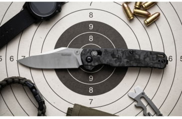 Image of Kershaw BEL AIR, Folding Knife, Plain Edge, CPM Magnacut Blade Steel, PVD Finish, Black, Aluminum Handle, Dura Lock, 3.1 Blade, 7.3 Overall Length, Includes Pocket Clip