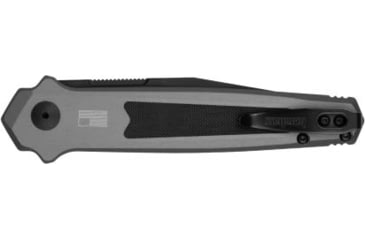 Image of Kershaw Launch 17 Automatic Folding Knife, 3.50in, CPM MagnaCut, Clip Point Plain Black Cerakote Blade, Gray/Black G-10 Aluminum Handle, 7951