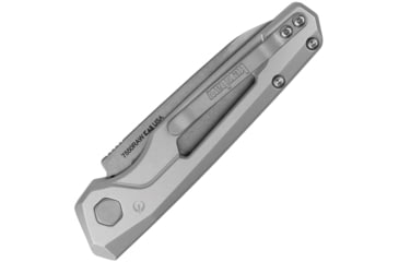 Image of Kershaw Launch 11 Automatic Folding Knife, 3.88in Closed, 2.75in Stonewash CPM 154 Drop Point Plain Blade, Raw Aluminum Handle, 7550RAW