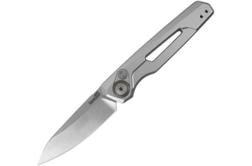 Image of Kershaw Auto Launch 11 Button Lock Automatic Folding Knife, 2.75in, CPM 154 Stainless, Stonewash Finish, Drop Point Blade, Raw Aluminum Handle, KS7550RAW