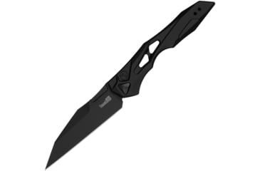 Image of Kershaw Auto Launch 13 Button Lock Automatic Folding Knife, 3.5in, CPM 154, Black Plain Wharncliffe Blade, Black Aluminum Handle, 7650BLK
