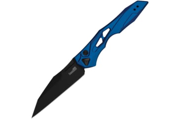 Image of Kershaw Auto Launch 13 Button Lock Automatic Folding Knife, 3.5in, CPM 154, Plain Wharncliffe Blade, Blue Aluminum Handle, 7650BLU