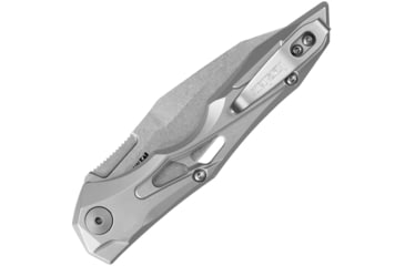 Image of Kershaw Auto Launch 13 Button Lock Folding Knife, 3.5in, CPM 154, Plain Wharncliffe Blade, Raw 6061-T6 Aluminum Handle, 7650RAW