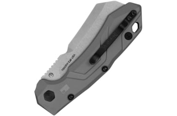 Image of Kershaw Auto Launch 14 Button Lock Automatic Folding Knife, 3.38in, CPM-154 Stainless, Stonewash Finish, Cleaver Style Blade, Gray Anodized Aluminum Handle, KS7850SW