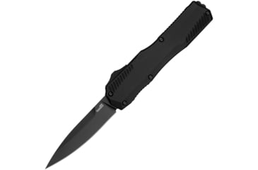 Image of Kershaw Livewire OTF Automatic Folding Knife by Matt Diskin, 3.3in, CPM MagnaCut, Black Spear Point Blade, Black Aluminum Handle, 9000BLK