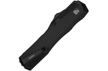 Image of Kershaw Tiger Stripe Livewire OTF Automatic Folding Knife, 3.3 in, CPM MagnaCut Stainless Blade, Spear Point Blade, Black Handle, 9000TS