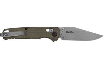 Image of Kershaw Bel Air Folding Knife, 3.05in, CPM MagnaCut Stainless Steel, Clip Point, Micarta, Olive Handle, 6106