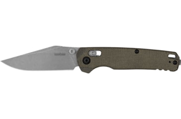 Image of Kershaw Bel Air Folding Knife, 3.05in, CPM MagnaCut Stainless Steel, Clip Point, Micarta, Olive Handle, 6106