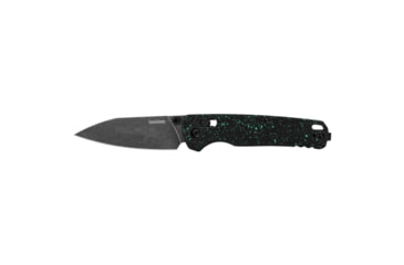 Image of Kershaw Bel Air Folding Knife, 3.1in, CPM MagnaCut Stainless Steel, Reverse Tanto Blade, Aluminum, Custom Island Green Splatter Handle, 6105IG