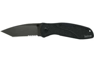Image of Kershaw Blur Knife, Tanto Blade, Black, Clam Pack 112629