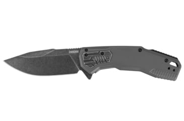 Image of Kershaw Cannonball Assisted Opening Folding Knife, 3.5 in, D2, Drop Point Blade, Stainless Steel, Stainless Steel Handle, 2061