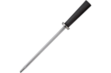 Image of Kershaw Combination Honing Steel, 13.5in Overall, Black Tpe Handle, Built In Angle Guide, 9in SS Rod With Smooth And Micro-Ribbed Surfaces, Boxed With Hanging Tab, Black, 9890