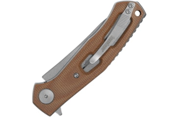 Image of Kershaw Concierge Linerlock Folding Knife, 3.25 in, Stainless Steel, Drop Point, Micarta, Brown Micarta, 4020MIB