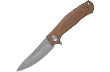 Image of Kershaw Concierge Linerlock Folding Knife, 3.25 in, Stainless Steel, Drop Point, Micarta, Brown Micarta, 4020MIB