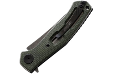 Image of Kershaw Concierge Linerlock Folding Knife, 3.25 in, Stainless Steel, Drop Point, Micarta, OD Green Micarta, 4020MIG