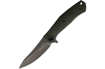 Image of Kershaw Concierge Linerlock Folding Knife, 3.25 in, Stainless Steel, Drop Point, Micarta, OD Green Micarta, 4020MIG