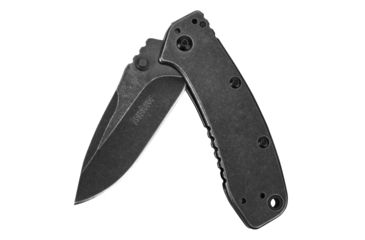 Image of Kershaw Cryo II, Blackwash Stainless Handle, Blackwash Plain K1556BW