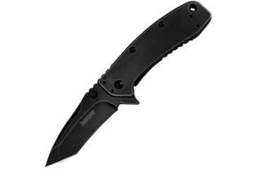 Image of Kershaw Cryo II, Blackwash Stainless Handle, Blackwash Tanto Plain K1556TBW