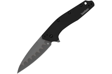 Image of Kershaw Dividend Composite Folding Knife, 3 in, CPM-D2 Steel, Wharncliffe Blade, Anodized Aluminum Black Handle, 1812BLKCB