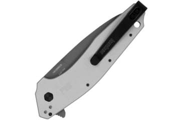 Image of Kershaw Dividend Composite Folding Knife, 3 in, CPM-D2 Steel, Wharncliffe, Anodized Aluminum Gray Handle, 1812BBCB
