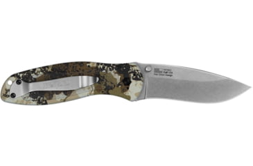 Image of Kershaw Blur Assisted Opening Folding Knife, 3.4 in, 14C28N, Recurve Blade, Aluminum, Camo Handle, 1670KC