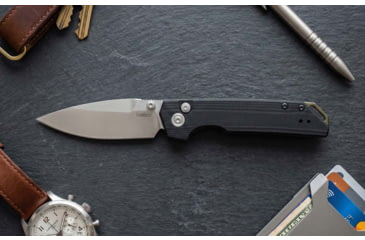 Image of Kershaw Iridium Folding Knife, 3.45in, CPM MagnaCut, Spear Point, G10, Black Handle, 3038