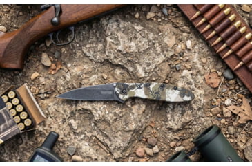 Image of Kershaw Leek Assisted Opening Folding Knife, 3 in, 14C28N, Drop Point, Aluminum, Camo Handle, 1660KC