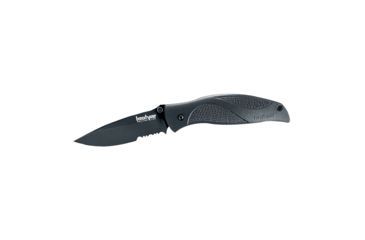 Image of Kershaw Blackout Cutting Knife, Fixed Style, 3.31in. Blade, Serrated Blade, Stainless Steel 1550STKER