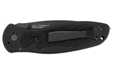 Image of Kershaw Blur Assisted Open Folding Knife,3.4in Sandvik 14C28N Black Steel Serrated Blade,6061-T6 Anodized Aluminum Handle w/Trac-Tec Inserts and Glass Breaker