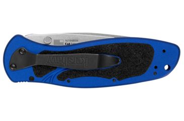 Image of Kershaw Blur Assisted Open Folding Knife,3.4in Sandvik 14C28N Stonewash Steel Plain Blade,6061-T6 Anodized Navy Blue Aluminum Handle w/Trac-Tec Inserts