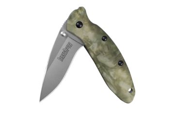 Image of Kershaw Camo Scallion Cutting Knife, 2.28in. Blade, High Carbon Stainless Steel, Anodized Aluminum